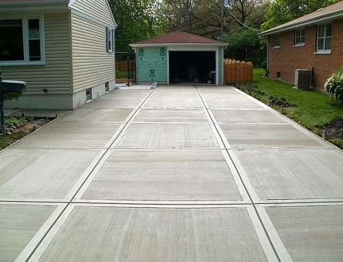 Home Residential Concrete Driveway Broom Technique